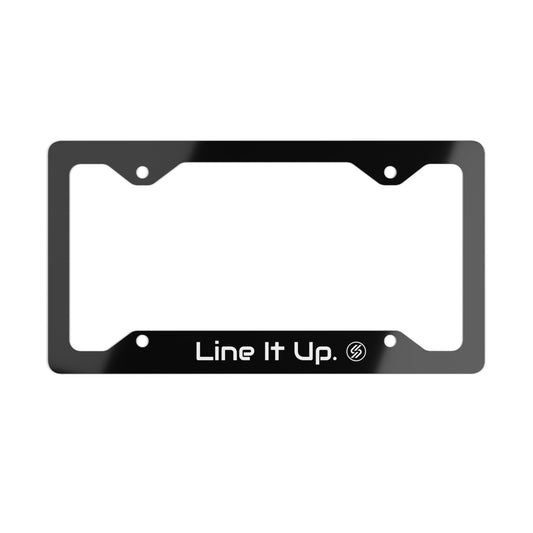 Line It Up Metal License Plate Frame